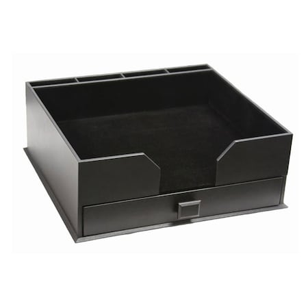 Dacasso Black Leather Pad Holder & Organizer Combo A1049